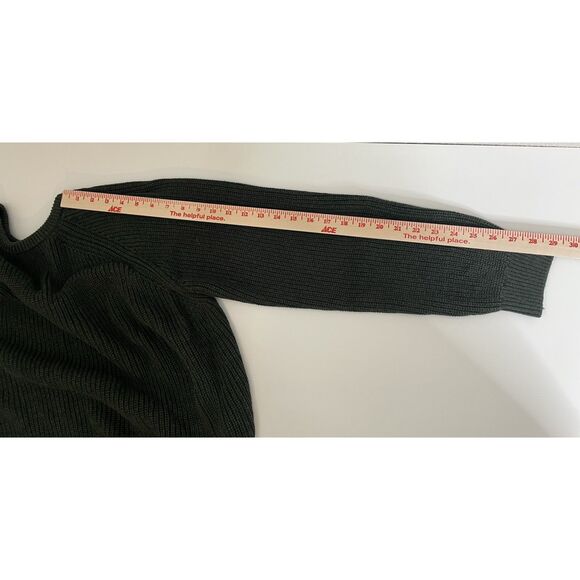 Bullock & Jones Pullover Crewneck Sweater Size L Pima Cotton Dark Green - Picture 4 of 7